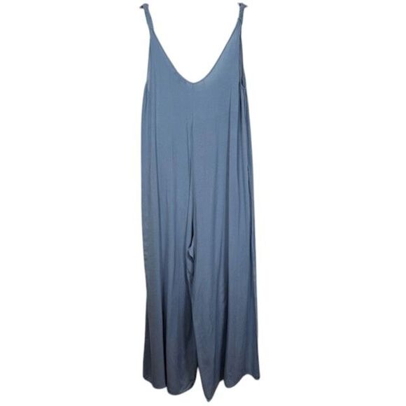 Saks Fifth Avenue Wide Leg Loose Fit Sleeveless Jumper Blue Size XL - Picture 4 of 12
